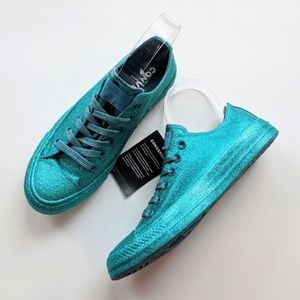 Converse CTAS OX Brittany Blue Glitter Women's 6